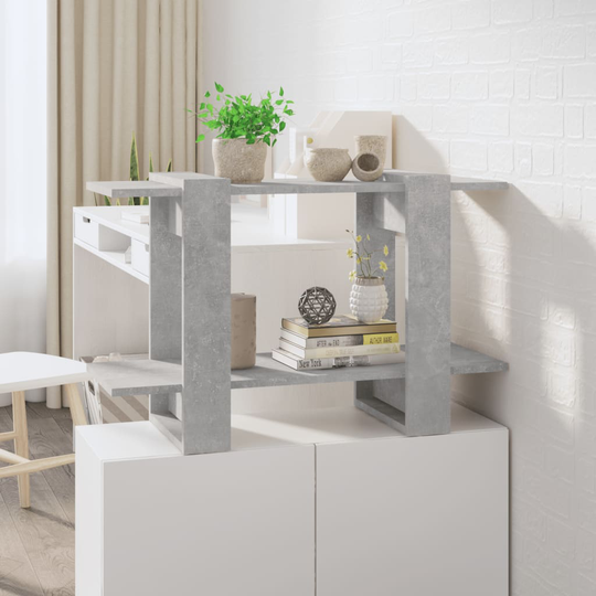 vidaXL Kirjahylly/tilanjakaja betoninharmaa 80x30x51 cm