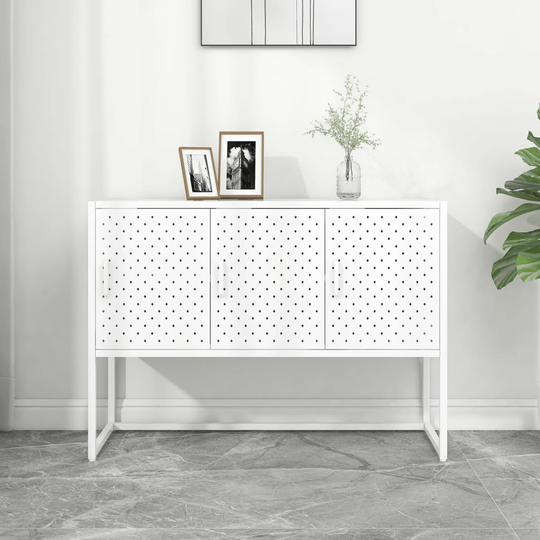 vidaXL Senkki valkoinen 105x35x75 cm teräs
