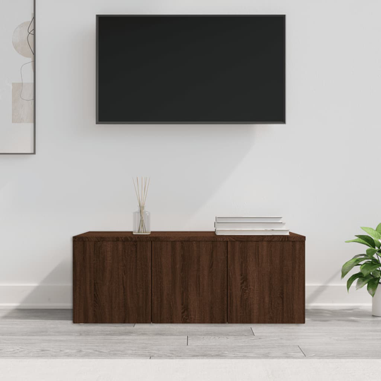vidaXL TV-taso ruskea tammi 80x34x30 cm tekninen puu