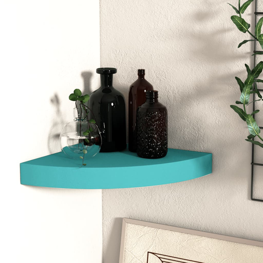 vidaXL Seinäkulmahylly sininen 25x25x3,8 cm MDF