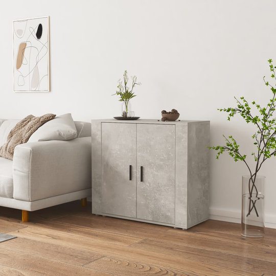 vidaXL Senkki betoninharmaa 80x33x70 cm tekninen puu