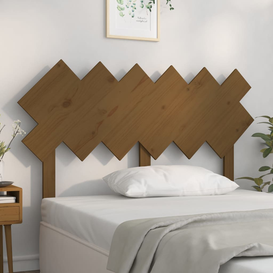 vidaXL Sängynpääty hunajanruskea 132x3x81 cm täysi mänty