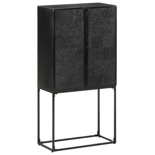 vidaXL Senkki musta 60x30x120 cm täysi akaasiapuu ja mangopuu