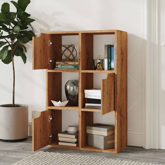 vidaXL Kirjahylly ruskea tammi 60x27,5x88 cm lastulevy