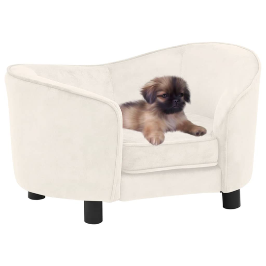 vidaXL Koiran sohva kerma 69x49x40 cm plyysi