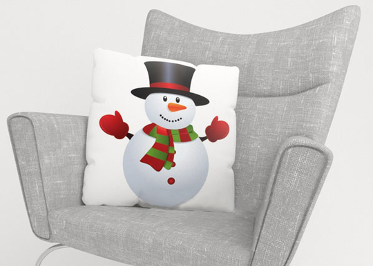 Koristetyynyliina CHRISTMAS SNOWMAN 50x50 cm