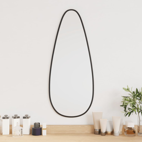 vidaXL Seinäpeili musta 60x25 cm