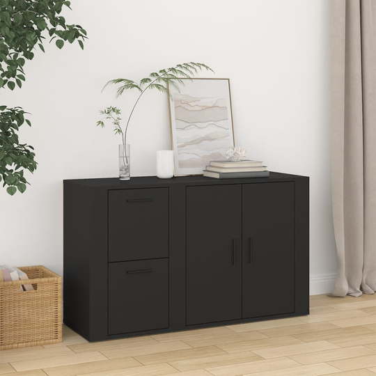 vidaXL Senkki musta 100x33x59,5 cm tekninen puu