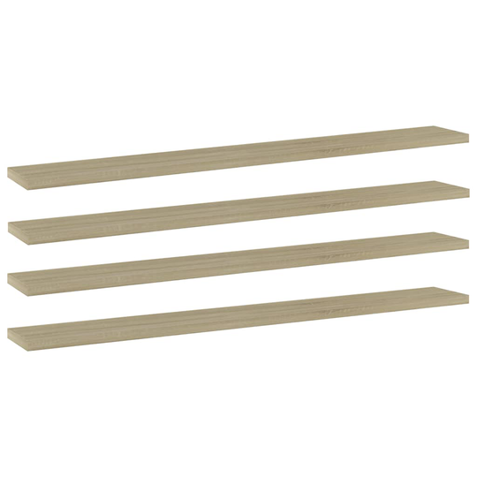 vidaXL Kirjahyllytasot 4 kpl Sonoma-tammi 80x10x1,5 cm lastulevy