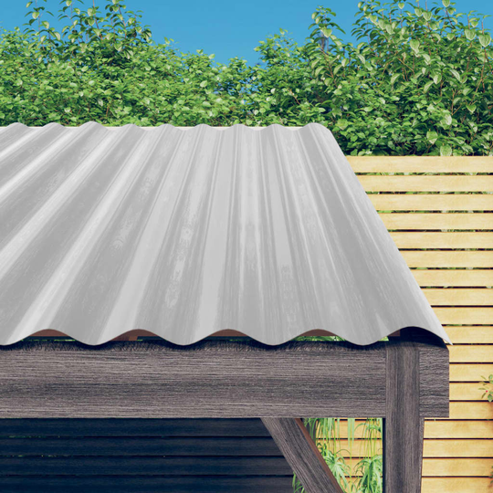 vidaXL Kattopaneeli 36 kpl jauhemaalattu teräs hopea 60x36 cm