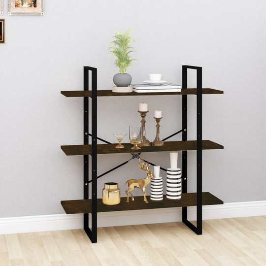 vidaXL Kirjahylly savutammi 100x30x105 cm tekninen puu