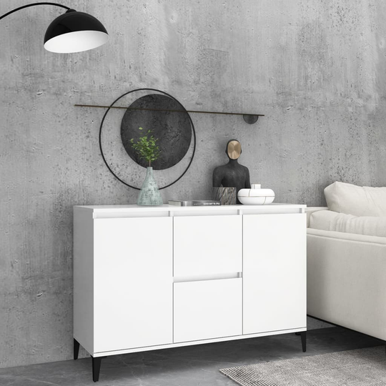 vidaXL Senkki valkoinen 104x35x70 cm lastulevy