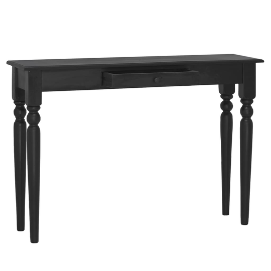 vidaXL Konsolipöytä vaaleanmusta 110x30x75 cm täysi mahonki