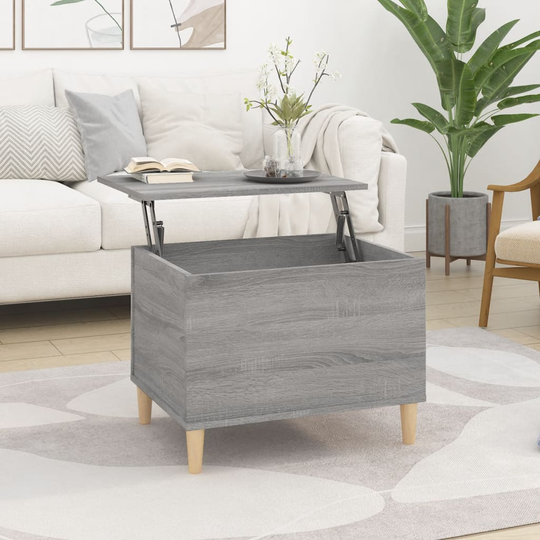 vidaXL Sohvapöytä harmaa Sonoma 60x44,5x45 cm tekninen puu