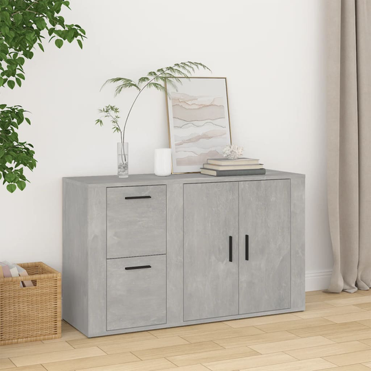 vidaXL Senkki betoninharmaa 100x33x59,5 cm tekninen puu