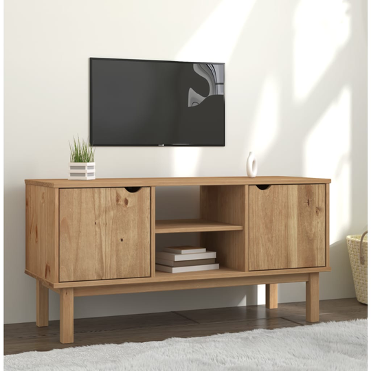 vidaXL TV-taso OTTA 113,5x43x57 cm täysi mänty