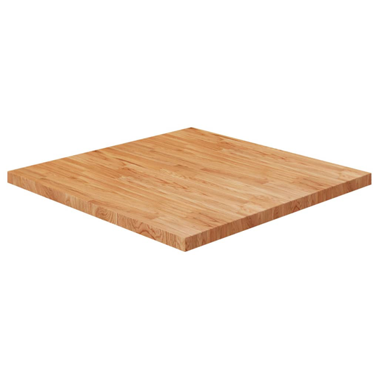 vidaXL Pöytälevy neliö vaaleanruskea 90x90x4 cm käsitelty täysi tammi