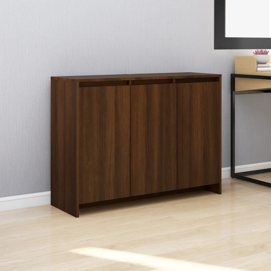 vidaXL Senkki ruskea tammi 102x33x75 cm lastulevy