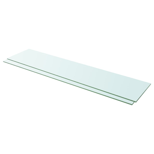 vidaXL Hyllyt 2 kpl kirkas lasi 110x25 cm