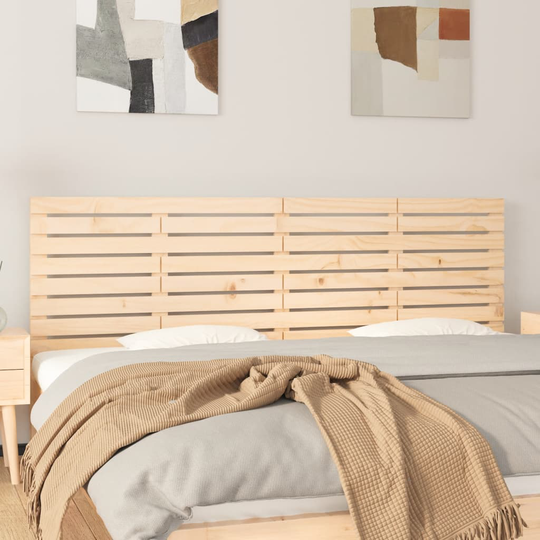 vidaXL Sängynpääty seinälle 206x3x63 cm täysi mänty