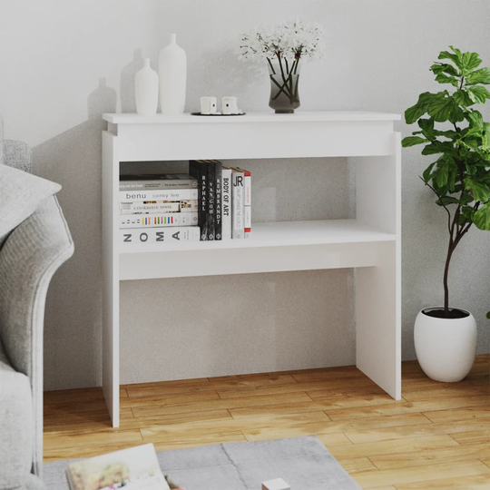 vidaXL Konsolipöytä valkoinen 80x30x80 cm lastulevy