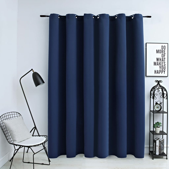 vidaXL Pimennysverho metallirenkailla sininen 290x245 cm