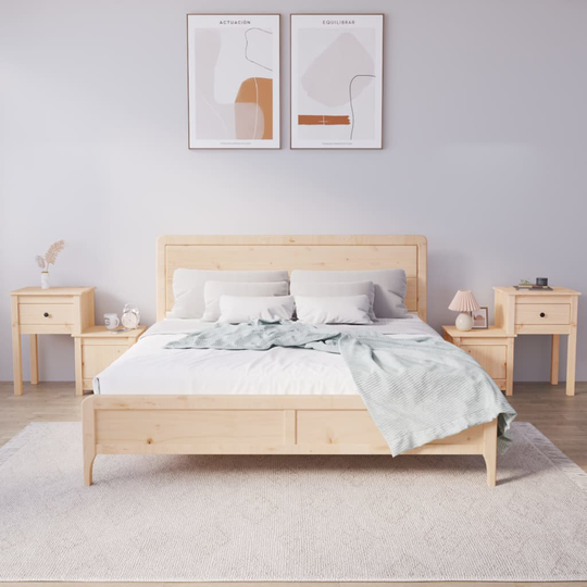 vidaXL Yöpöydät 2 kpl 79,5x38x65,5 cm täysi mänty