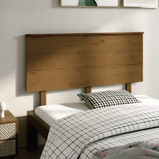 vidaXL Sängynpääty hunajanruskea 139x6x82,5 cm täysi mänty