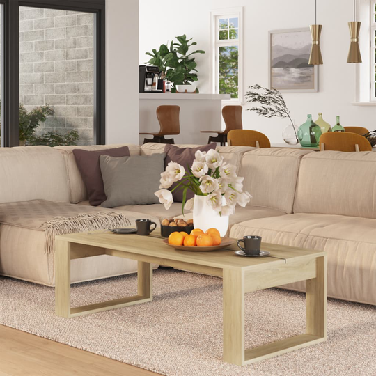 vidaXL Sohvapöytä Sonoma-tammi 110x50x35 cm tekninen puu