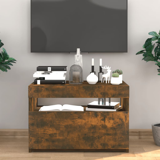 vidaXL TV-taso LED-valoilla savutammi 60x35x40 cm