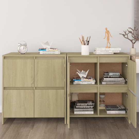 vidaXL Senkit 2 kpl Sonoma-tammi 70x41x75 cm lastulevy