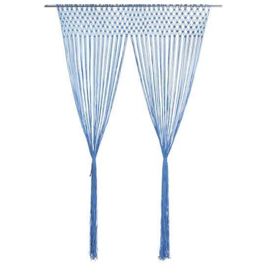 vidaXL Macrame verho sininen 140x240 cm puuvilla