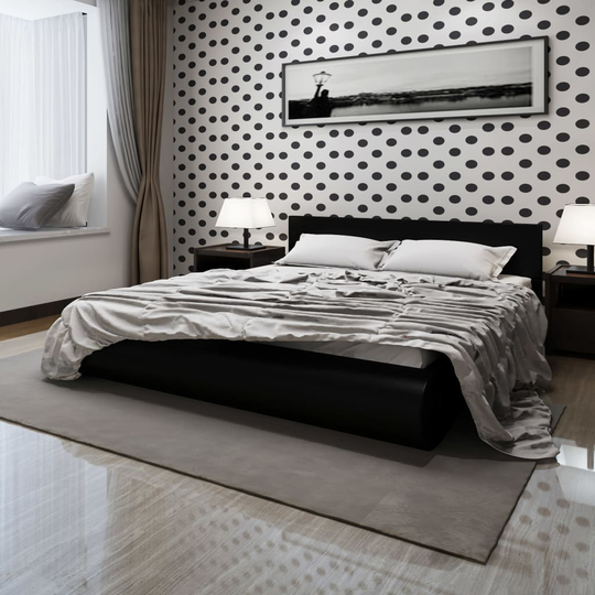 vidaXL Sänky patjalla musta keinonahka 180x200 cm