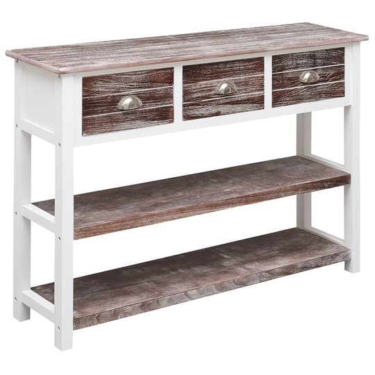 vidaXL Senkki antiikinruskea 108x30x76 cm täysi keisaripuu