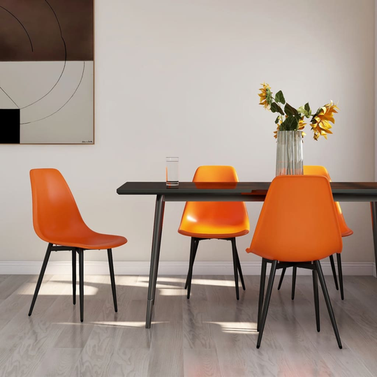 vidaXL Ruokatuolit 4 kpl oranssi PP