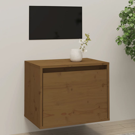 vidaXL Seinäkaappi hunajanruskea 45x30x35 cm täysi mänty