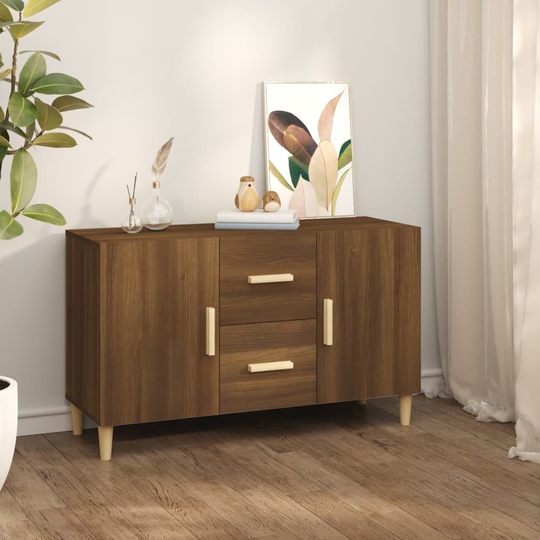vidaXL Senkki ruskea tammi 100x36x60 cm tekninen puu
