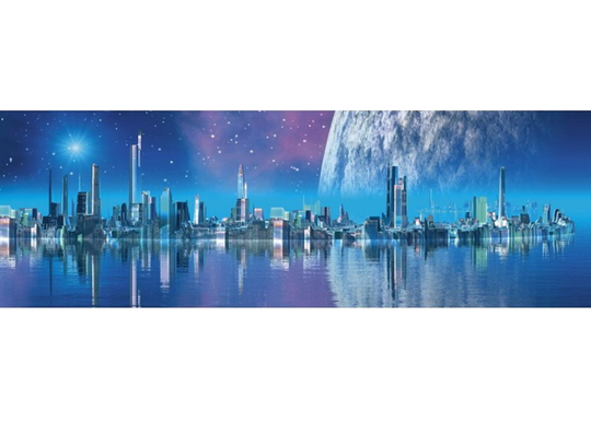 Keittiön välitila Futuristic City 180x60 cm