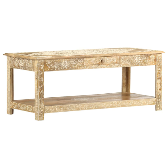 vidaXL Sohvapöytä 110x50x45 cm käsin maalattu täysi mangopuu