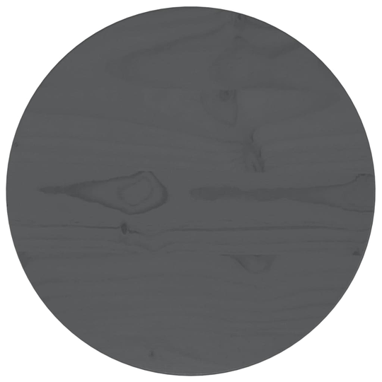 vidaXL Pöytälevy harmaa Ø30x2,5 cm täysi mänty
