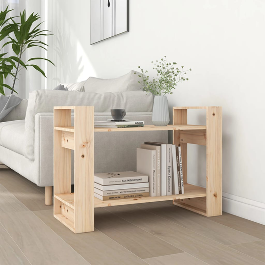 vidaXL Kirjahylly/tilanjakaja 80x35x56,5 cm täysi mänty