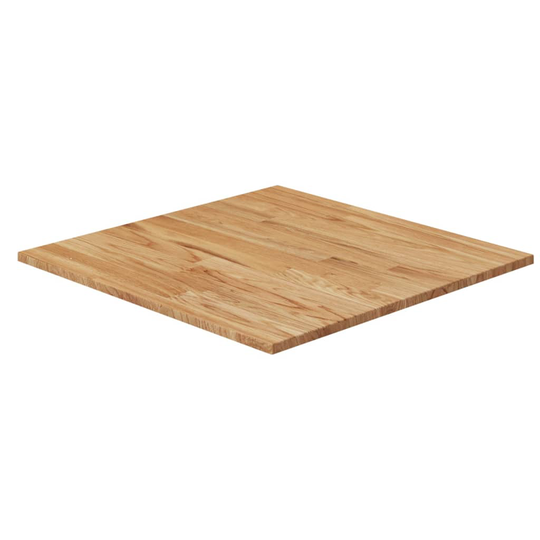 vidaXL Pöytälevy neliö vaaleanruskea 80x80x1,5 cm käsitelty tammi