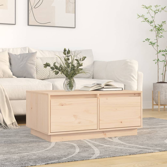 vidaXL Sohvapöytä 80x50x35 cm täysi mänty