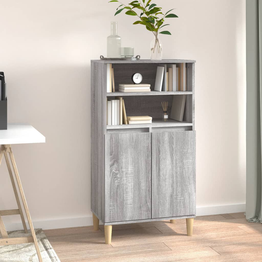 vidaXL Kaappi harmaa Sonoma 60x36x110 cm tekninen puu