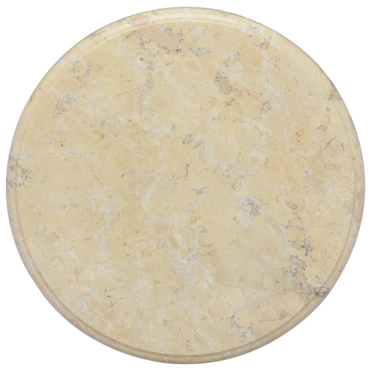 vidaXL Pöytälevy kerma Ø40x2,5 cm marmori