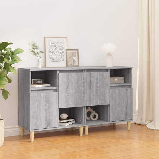 vidaXL Senkit 2 kpl harmaa Sonoma 60x35x70 cm tekninen puu