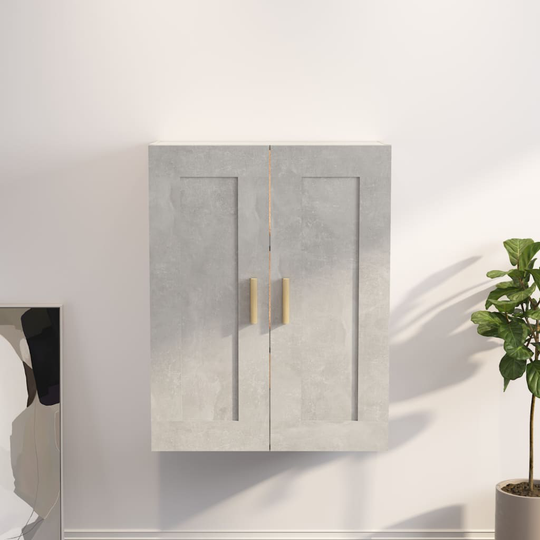 vidaXL Seinäkaappi betoninharmaa 69,5x32,5x90 cm tekninen puu