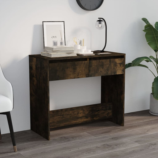 vidaXL Konsolipöytä savutammi 89x41x76,5 cm lastulevy
