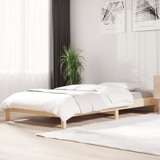 vidaXL Pinottava sänky 90x190 cm täysi mänty