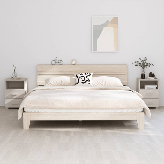 vidaXL Yöpöydät HAMAR 2 kpl valkoinen 40x35x62 cm täysi puu